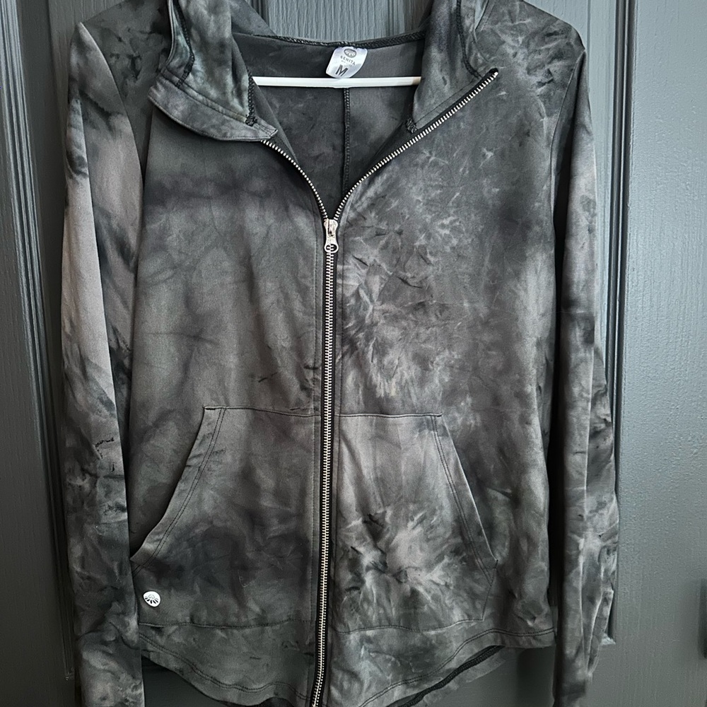 Tie-Dye Zip-Up Hoodie Jacket
